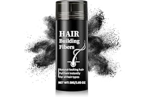 CAHIUYOA Hair Building Fibers for Men & Women Hair Fibers for Thinning hair Instantly Thicker Natural Texture hair Powder - 01 Black