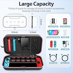 Switch OLED Carrying Case Compatible with Nintendo