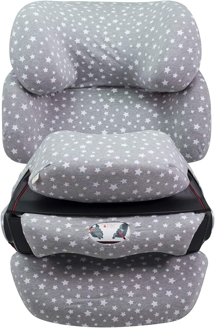 JYOKO KIDS Baby Car Seat Cover Liner Made Cotton Compatible with Cybex Pallas Fix- 2 Fix (White Star)