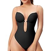 Women Shapewear Backless Body Bra Shaper Womens Plus Size Plunge Invishaper Low Back Thong Bodysuits Open Crotch Daily Use