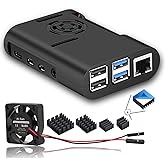 MazerPi Raspberry Pi 4 Case with Cooling Fan and Heatsink for Pi 4B