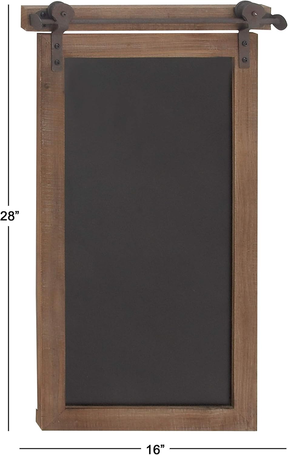 Deco 79 84252 Rectangular Wood and Metal Chalkboard, 16x2x28, Brown/Black: Home & Kitchen