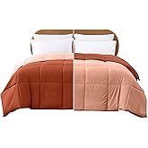 Modern Threads Down Alternative Reversible Comforter Rust/Clay Twin