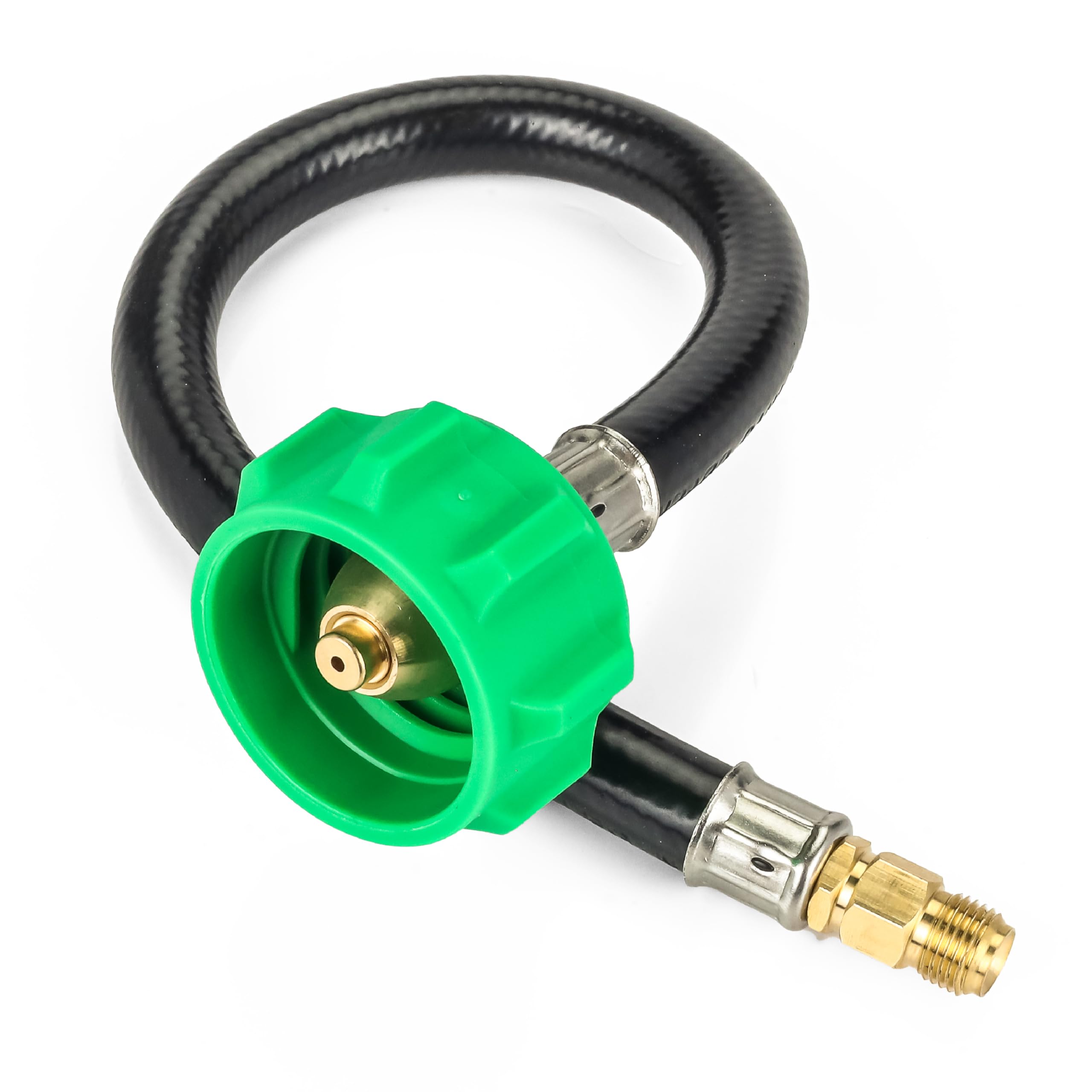 Photo 1 of [NOT Male NPT] BlueStars 12" inch Pigtail Propane Hose Connector, with 1/4" Inverted Male Flare & QCC1 with Acme Nut - For 2-Stage Auto Changeover Regulator, RV Van Trailer Propane Tank