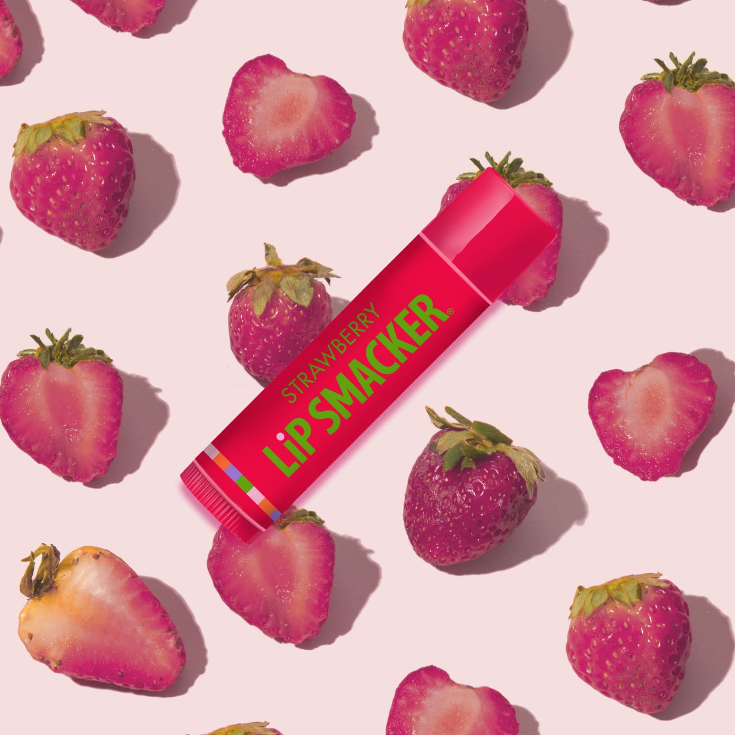 Lip Smacker Flavored Lip Balm Original & Best - Moisturizing, Soothing Trio Strawberry, Watermelon, & Cotton Candy
