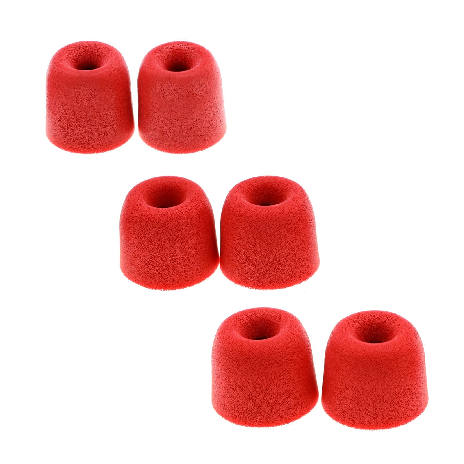 Be In Your Mind 3 Pairs of Memory Foam Ear Tips Earphone Buds Noise Isolation 4.0mm Earbuds Eartips Replacement Compatible with AKG Compatible with Sony 3 Sizes S/M/L Red