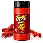 CHILEMOY Chili Fuego Powder | Authentic Mexican spicy seasoning for chips, popcorn, fries, wings and fruit. Salty, tangy chili heat in a shaker.