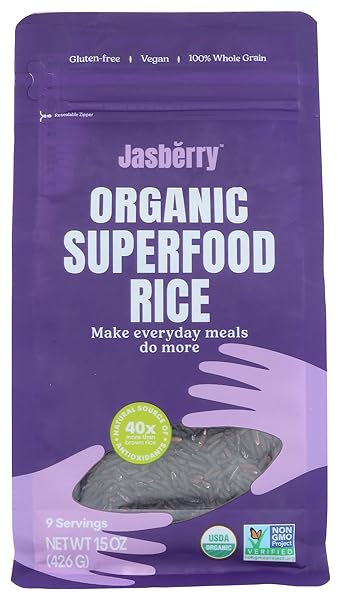JASBERRY, RICE JASBERRY SUPERFOOD ORGANIC, 15 OUNCE