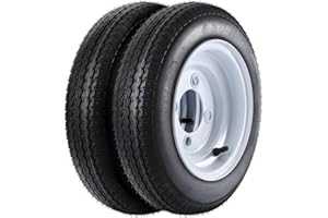 4.80-8 4.80x8 480-8 4.80-8 Trailer Tires with 8'' Rims, 4 Lug on 4'', Load Range C, 6PR