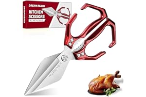 Dream Reach Poultry Shears - Heavy Duty Kitchen Scissors for Food with Ergonomic Handle, Japanese High-Carbon Steel Culinary 