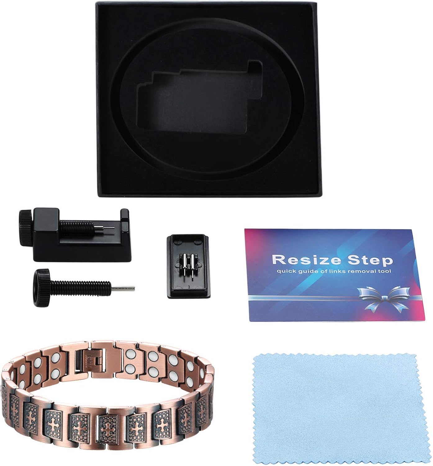 Wincone Magnetic Copper Bracelet for Men Cross 99.99% Pure Copper Double Row Magnetic Bracelets Pain Relief for Arthritis and Carpal Tunnel Syndrome, Confirmation Gifts: Clothing