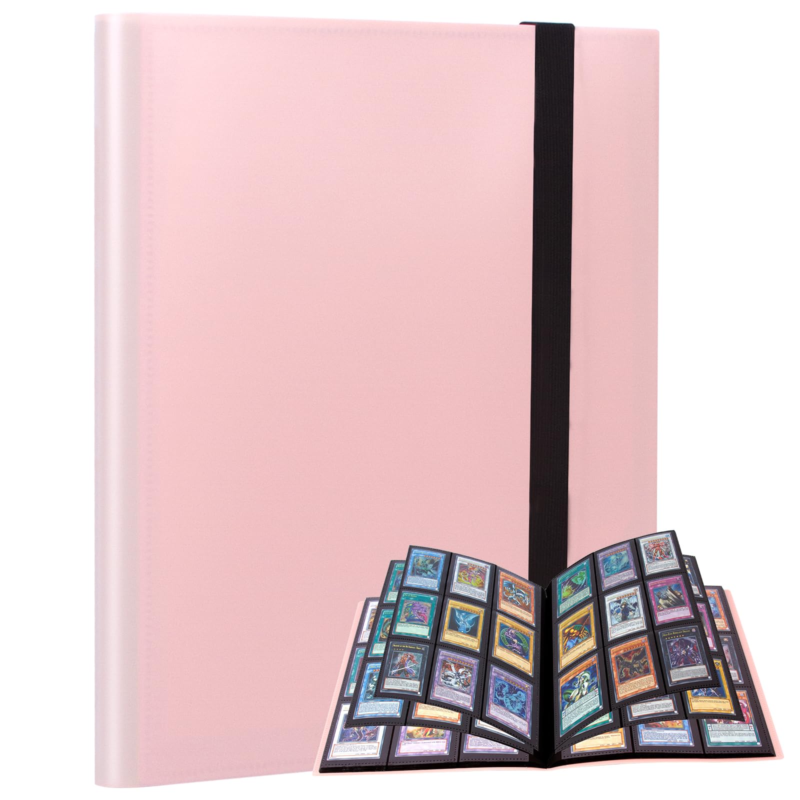 ECOSEAO 9-Pocket Trading Card Album, 360 Pockets Card Binder, Card Collection Folders for MTG, Trading Card Binder Album Holder for TCG football Photographic Cards(Pink) — image 1
