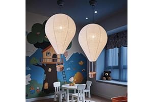 OETMILC etmilc 2PCS Hot air balloon decorations 16INCH Handmade Hot air balloon lamp shades Hanging lantern Suitable for Decorating Children's Rooms Corridors and Living Rooms Decorations