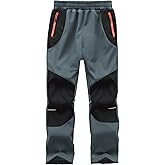 Buyboxs Kids Snow Pants Boys Waterproof Insulated Hiking Pants Youth Winter Warm Fleece Lined Ski Snowpants