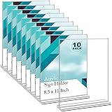 EHWINE Acrylic Sign Holder 8.5 x 11, 10 Pack