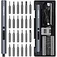 SHARDEN Mini Electric Screwdriver, 29 in 1 Small Electric Screwdriver Kit with 24 Magnetic Bits, Precision Cordless Repair Tool for Phone, Camera, Laptop, Watch