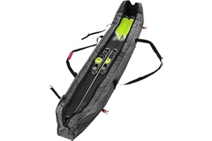 Navaris Ski Bag for Men and Women - Ski Bag for 1 Pair of Skis and Poles with Zipper, 2 Straps with Buckles and Carrying Hand