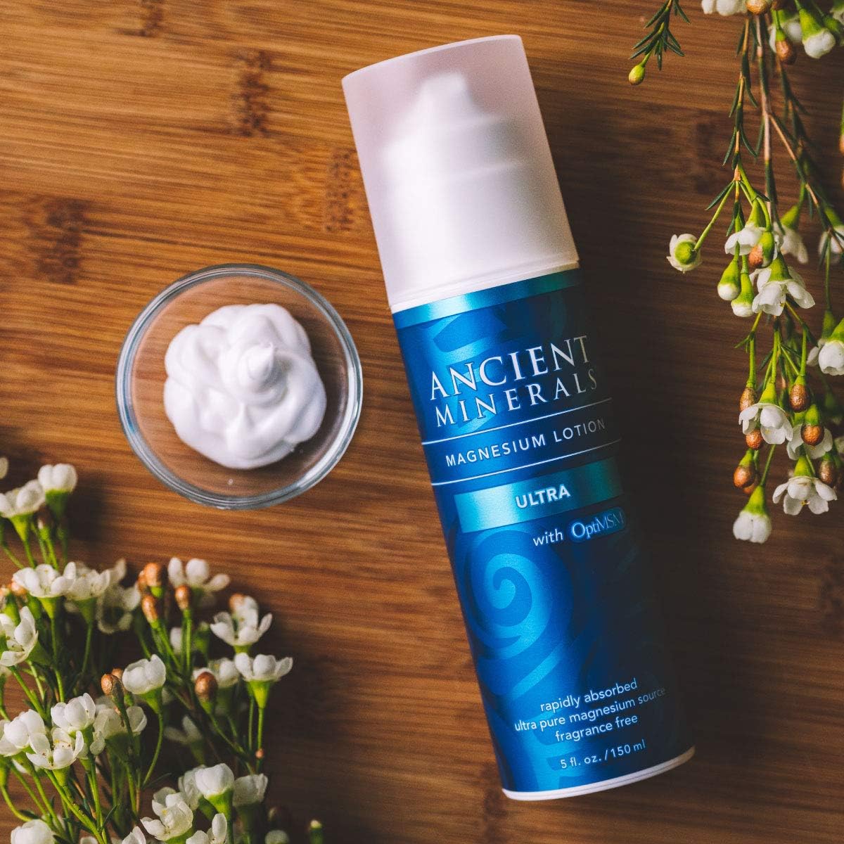 Ancient Minerals Magnesium Lotion ULTRA with MSM - Pure Genuine Zechstein Magnesium Lotion Supplement with MSM for Topical Application (5oz) : Beauty