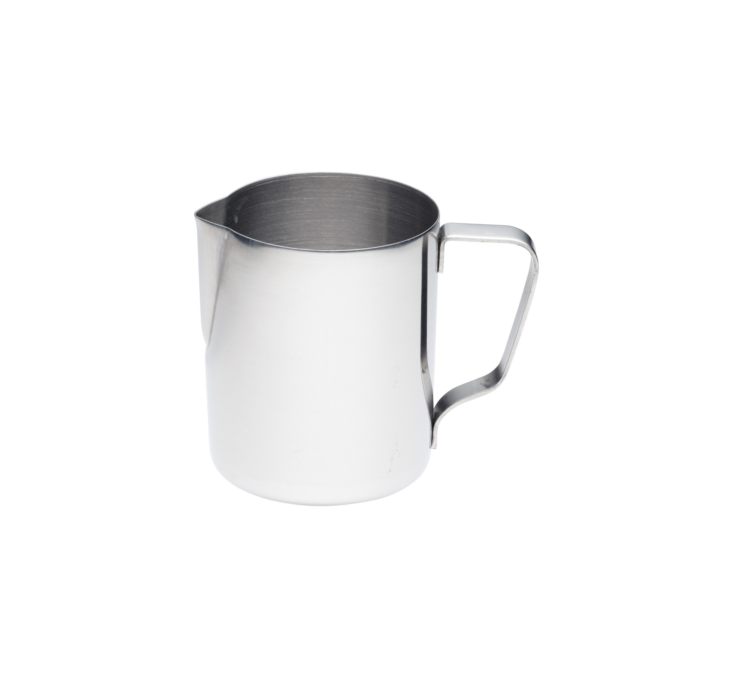 KitchenCraft Stainless Steel Milk Frothing Jug with Drip-Free Spout, Brushed Interior, Mirror Polished Exterior, Looped Handle, Dishwasher Safe, Silver, 350 ml