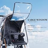 Bemece Universal Pushchair Rain Cover for Stroller Pram Baby Travel Weather view 2