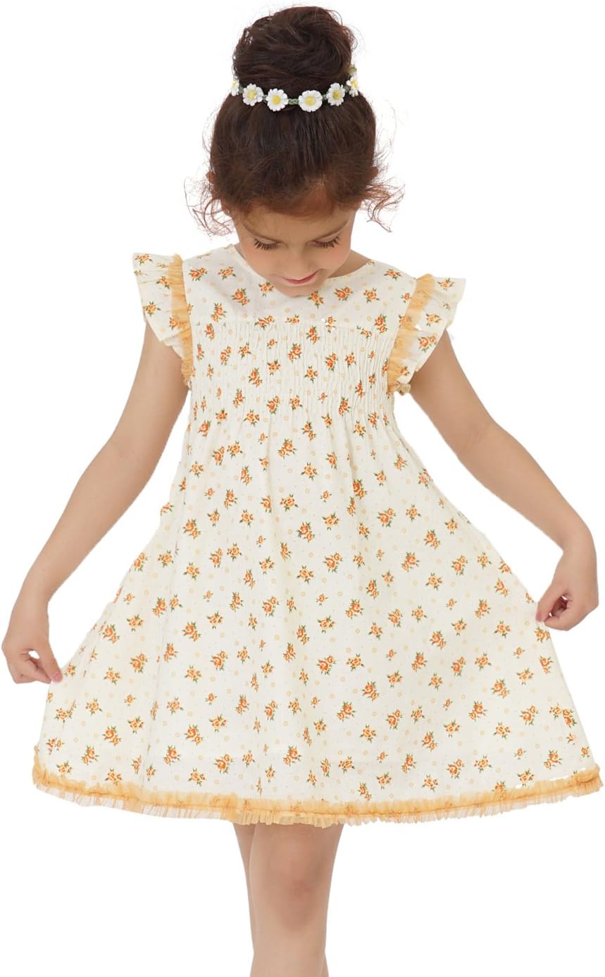 Girls Timeless Flower Smocked Dress Dress for Girls