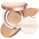 SKINTIFIC Full Coverage Cushion Foundation #04 Beige| Satin Glow Finish, Oil-Control & Waterproof, Buildable Tattoo Cover Cushion for All Skin Types