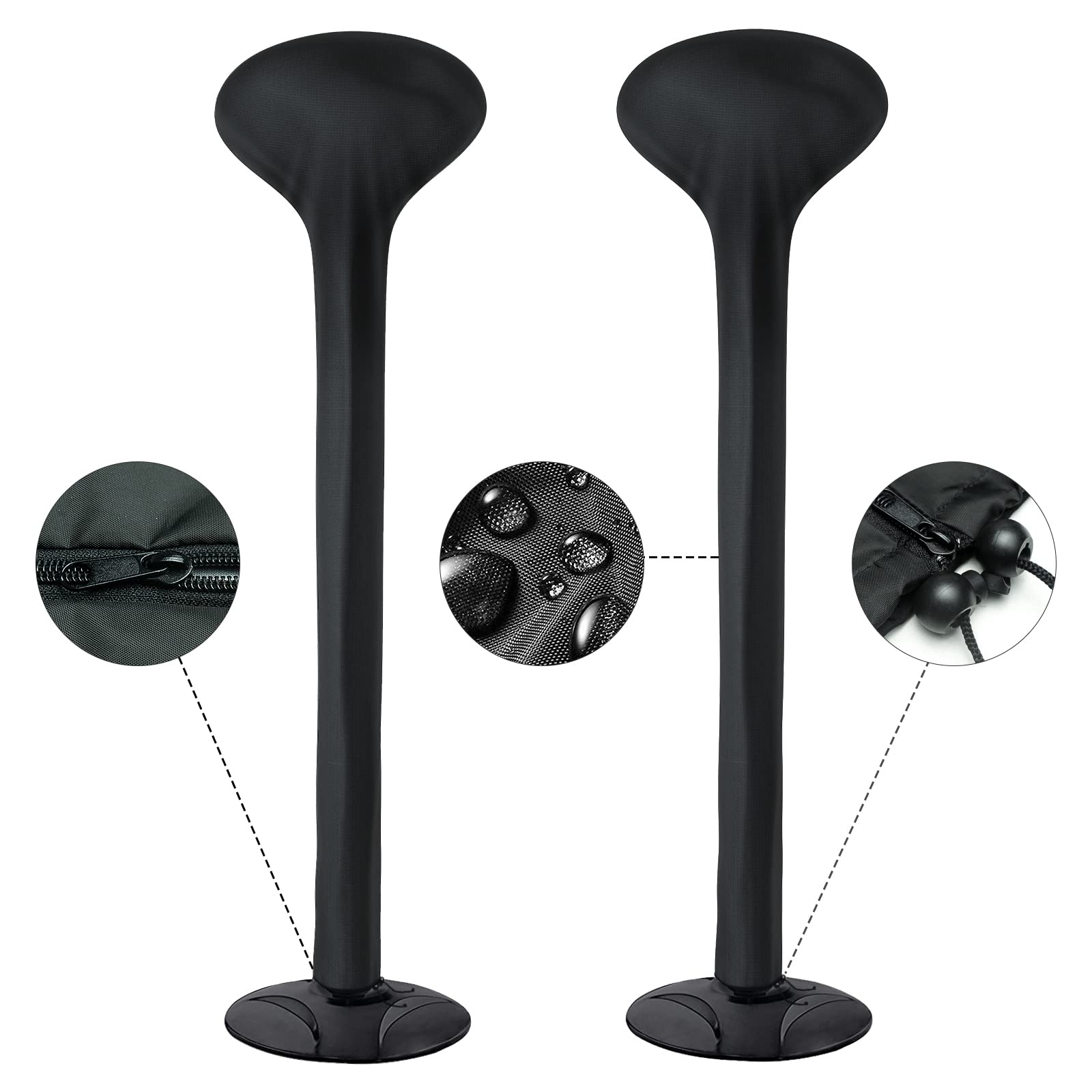 Electric Outdoor Heater Cover Waterproof, Electric Patio Garden Heater Covers 500D Windproof Anti-tear Oxford Cloth with Zipper and Adjustable Drawstring（2pcs）