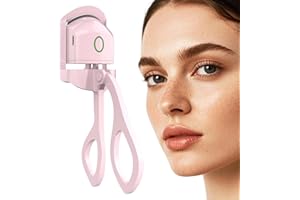 SPECIALISTTRIAN Heated Eyelash Curlers - Electric Eyelash Curler Quick Natural Curling for Long Lasting, USB Rechargeable Heated Eye Lash Curler for Women Makeup Tools (Light Pink)