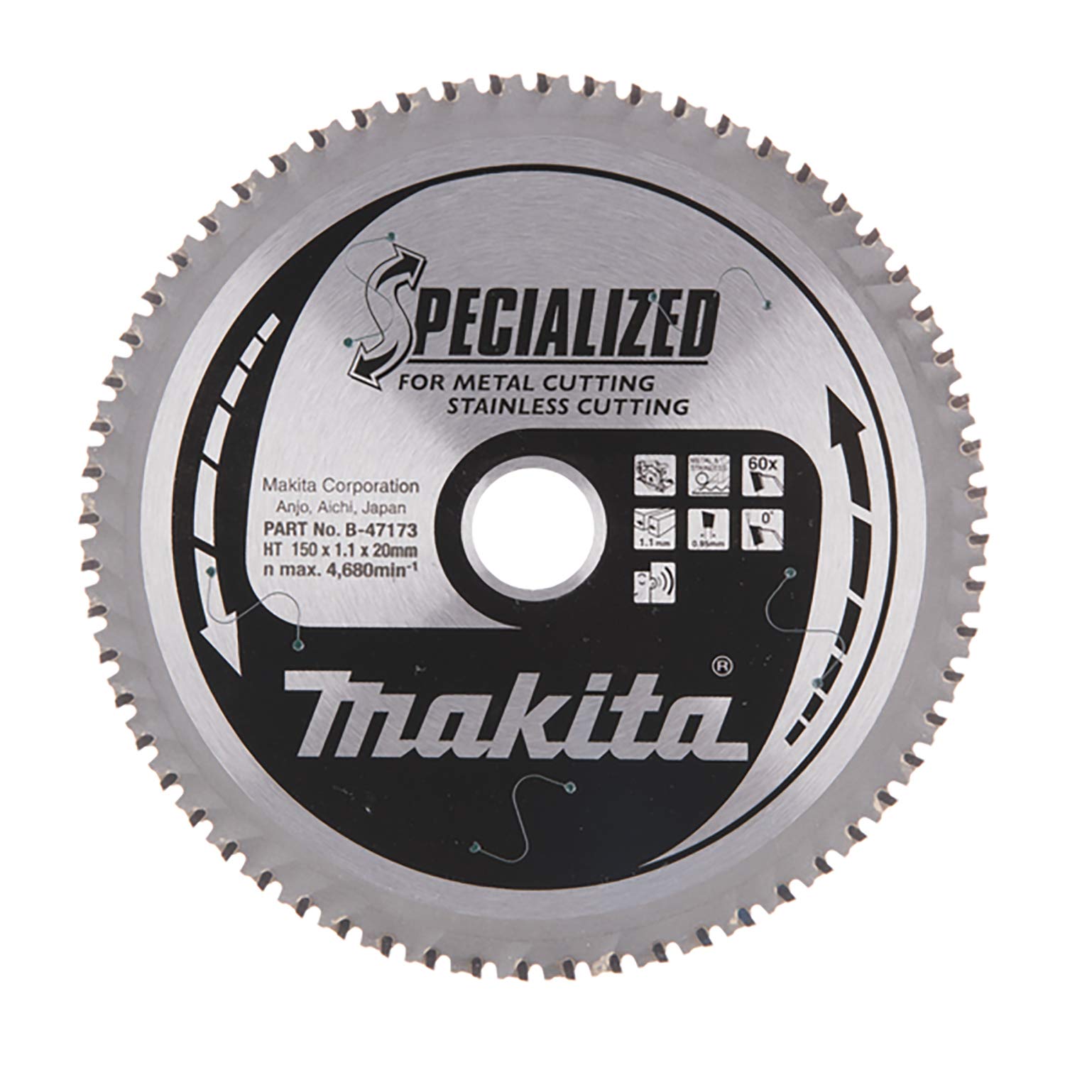 Makita B-34796 Specialised Metal Cutting Stainless Blade