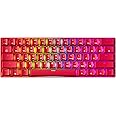 GK61 Mechanical Gaming Keyboard - 61 Keys Multi Color RGB Illuminated LED Backlit Wired Programmable for PC/Mac Gamer (Gateron Mechanical Silent Brown, Red)