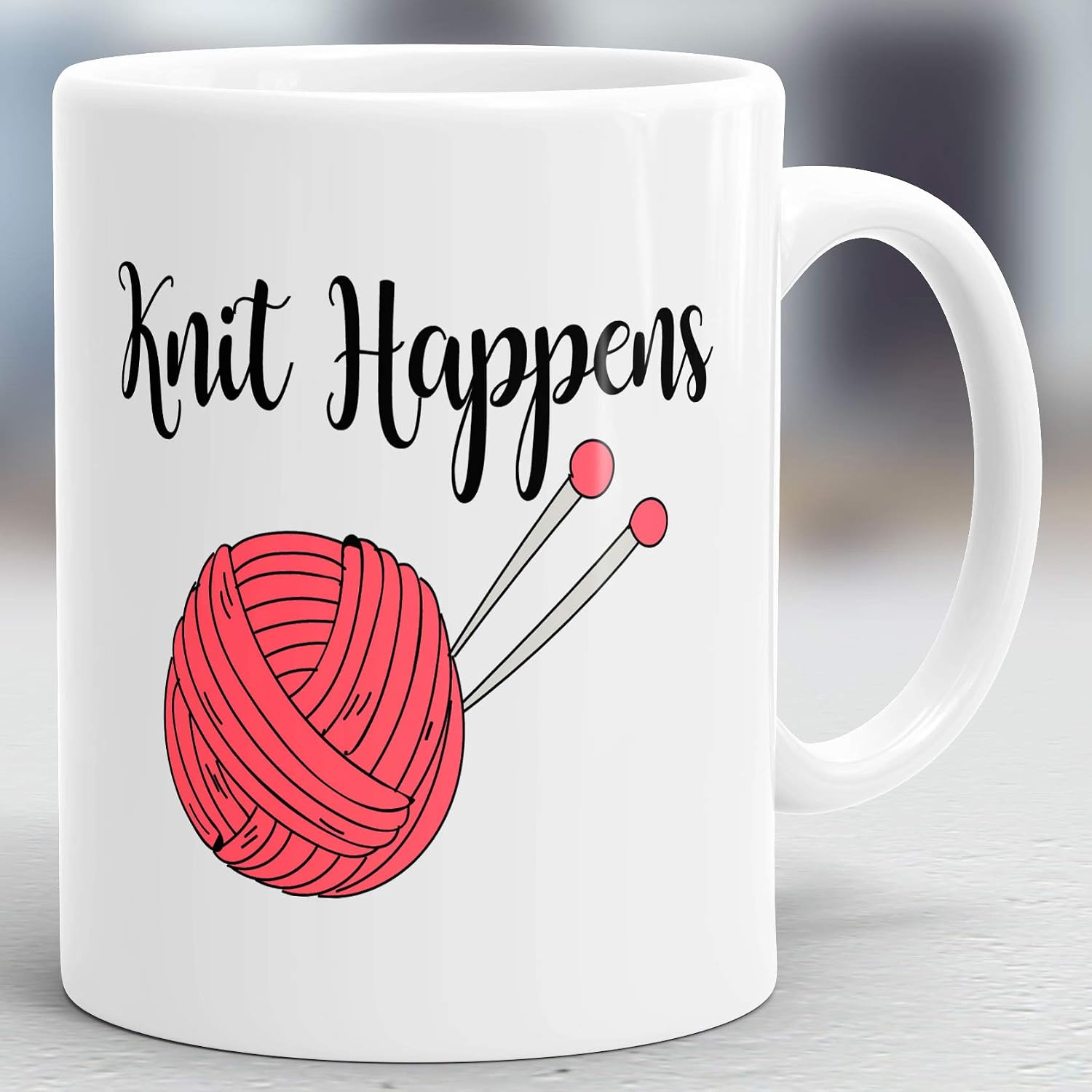 Amazon Com Knit Happens Mug Knitting Gift Knitting Mug Gift