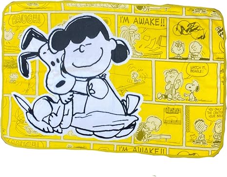 Amazon Muu3 スヌーピー ブランケット 毛布 膝掛け 肩掛け 腰巻き 3way かわいい 70 100cm イエロー ブランケット 毛布 オンライン通販