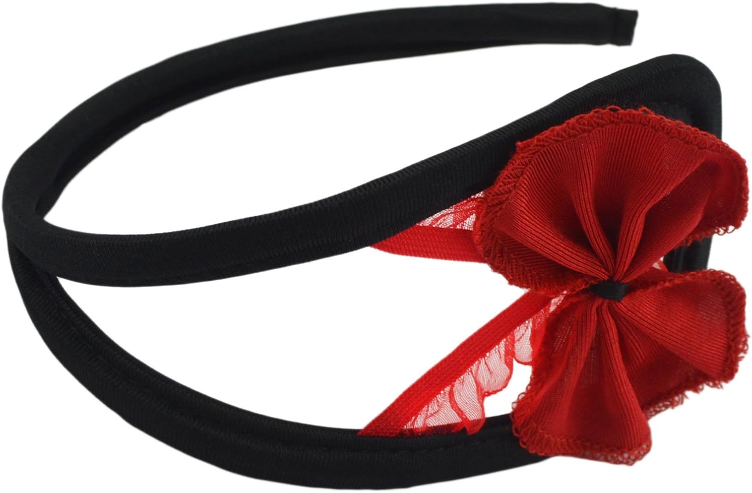 Women Lace C string Sexy Underwear, Female Open Crotch Panties/Thong C Shape C-X-103 (Red Bowknot), Red Bowknot, M/XL
