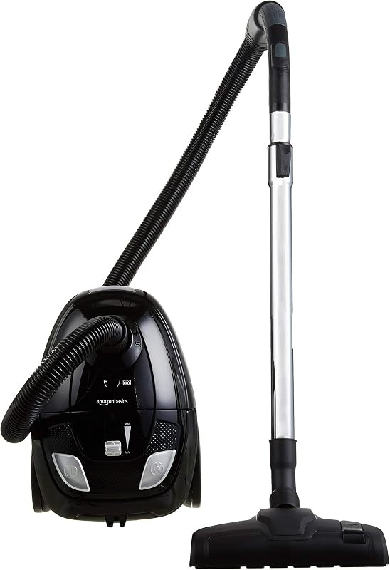 Aspirapolvere con sacchetto, potente, compatto e leggero, per pavimenti duri e moquette, filtro HEPA, 700 W, 1,5 l, EU, nero