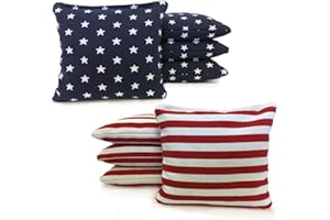 Tailgating Pros Regulation Cornhole Bags - Set of 8 - Corn Filled & Handmade 25+ Color Options