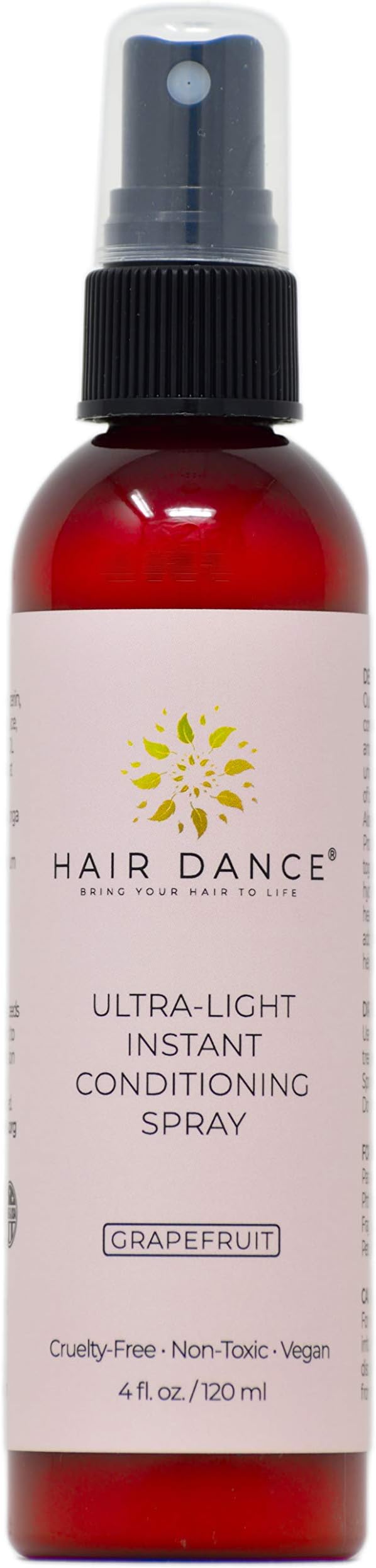 Ultra Light Leave-in Conditioner | Hydrating and Moisturizing Detangling Spray | Grapefruit Scent | Made in USA, Vegan, Natural Ingredients | Plant Based Extracts and Nutrients