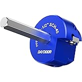 DAYDOOR 1-1/2'' PVC Pipe Reamer, 1-1/2-Inch PVC Fitting Saver | 4-Sided Carbide Blade Hub Saver, Socket Saver Plumbing Tool for Sch.40 PVC, CPVC, ABS, Fit Standard 1/2" Drills