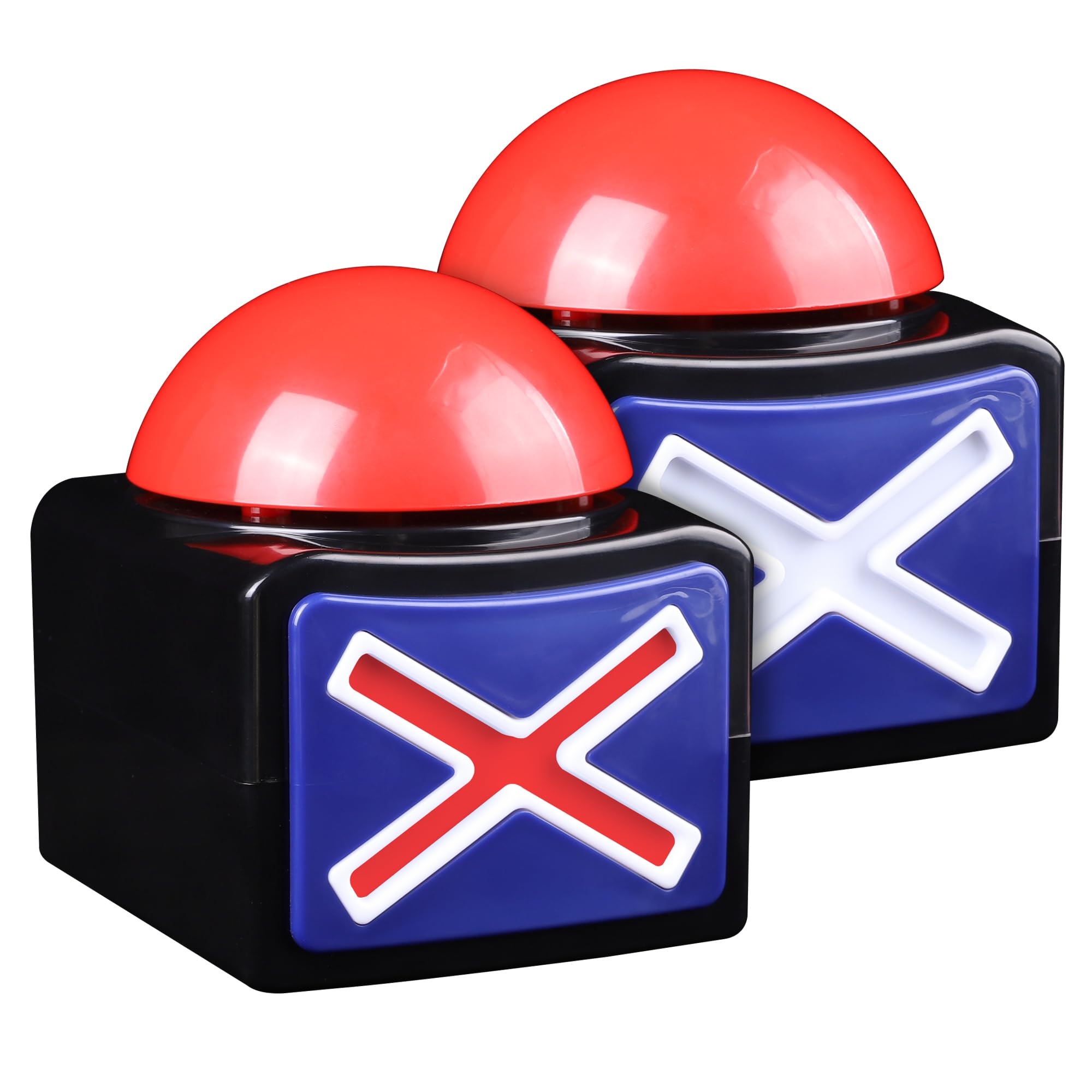 MyMealivos XL Buzzer Alarm Button with Sound and Light Trivia Quiz Game (2X)