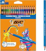 BIC Kids Evolution Coloured Pencils 36 Pack Intensity Easy to Sharpen