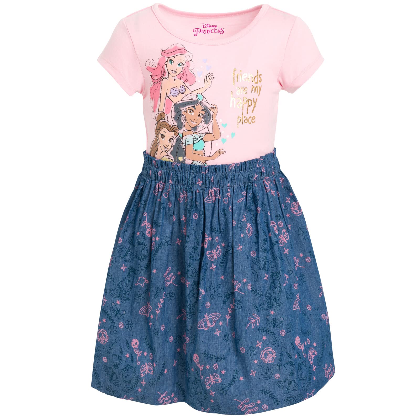 Disney Princess Ariel Belle Jasmine Big Girls Dress