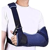 Willcom Arm Sling for Shoulder Injury with Waist Strap - Immobilizer Brace Support for Sleeping, Rotator Cuff Surgery (Comfort Version, Left, Medium,28.5-41inch)