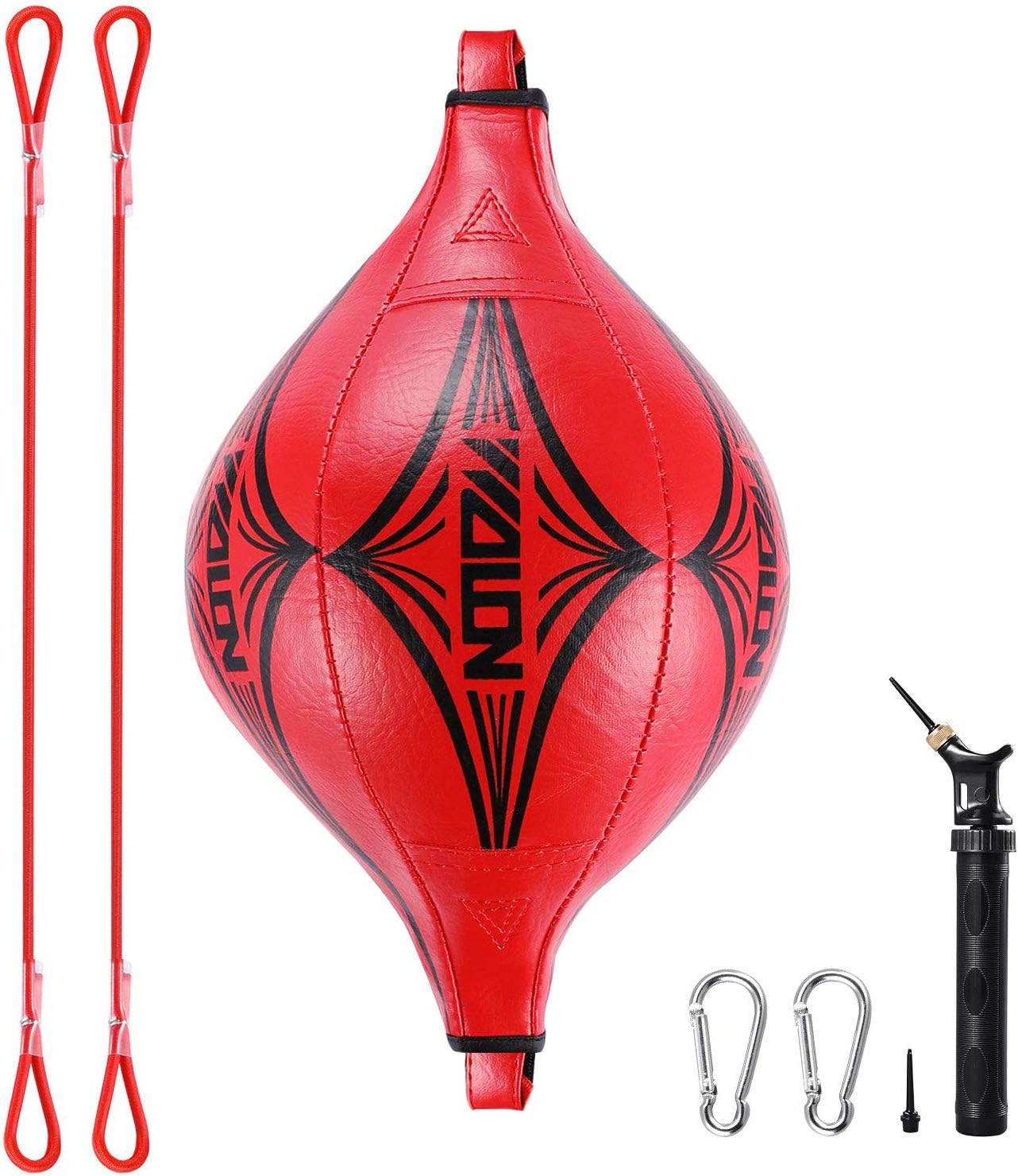Opliy Double End Ball, Boxing Speed Ball Leather Boxing Ball with Pump Speed Dodge Ball Include 2pcs Ring Locking for Gym MMA Boxing Sports Punch Bag (Red) : Sports & Outdoors