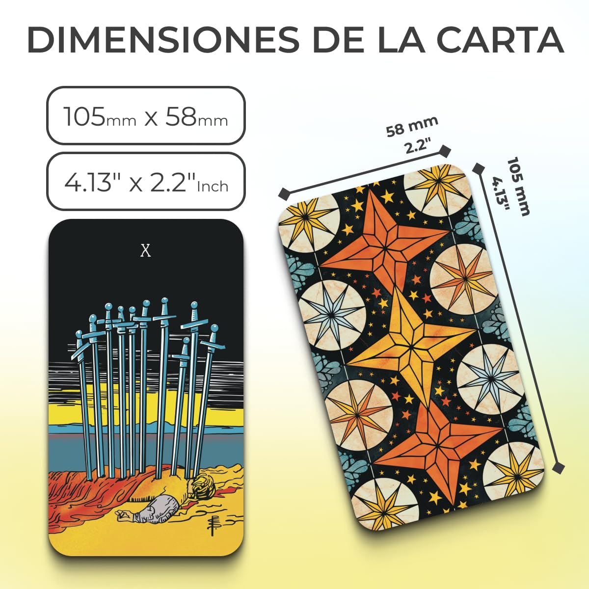 Original Tarot Cards in Spanish | 78 Card Deck | Pocket-Sized (4.13