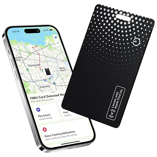 2025 Bluetooth Tracker Smart Finder (iOS Only) for Apple Find My, Wallet Tracker iPhone Card, 1.6mm Ultra-Slim, IP68 Waterproof, Air Tag Card for Wallet, Passports, Luggage
