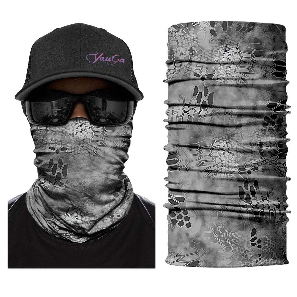 Tube Scarf - 3D Face Bandana Mask Unisex Seamless Tube Headbands Headwrap, UV Resistance Outdoors Mutifunctional Headwear Balaclava