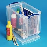 Really Useful Box 19 Litre Plastic Storage Clear with Clip Top Lid view 8