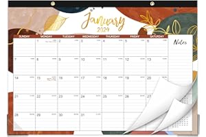 CHOPET Desk Calendar 2024-2024 Desk Calendar 12x17 from Jan. 2024 - Dec. 2024, Desktop Calendar with Corner Protectors, Large Ruled Blocks & Hanging Holes