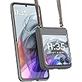 Motorola Razr 2024/2025 Koala Grey Adjustable Cross Body Case - Premium Lanyard Hinge Strap Cover for Stylish Carrying Convenience and Fashionable Drop Protection (not for Razr Plus/Ultra)
