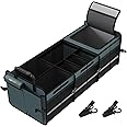 HEYTRIP Large Trunk Organizer With Built-in Leakproof Cooler Bag, 2 Tie-Down Straps, 4 Removable Dividers, Foldable Cover, Built with 2mm PE Board, Gray