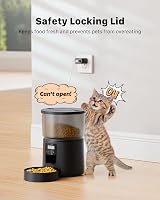 BEMOONY Automatic Cat Feeder 3L, 1-6 Meals, 10s Voice, Dual Power view 3
